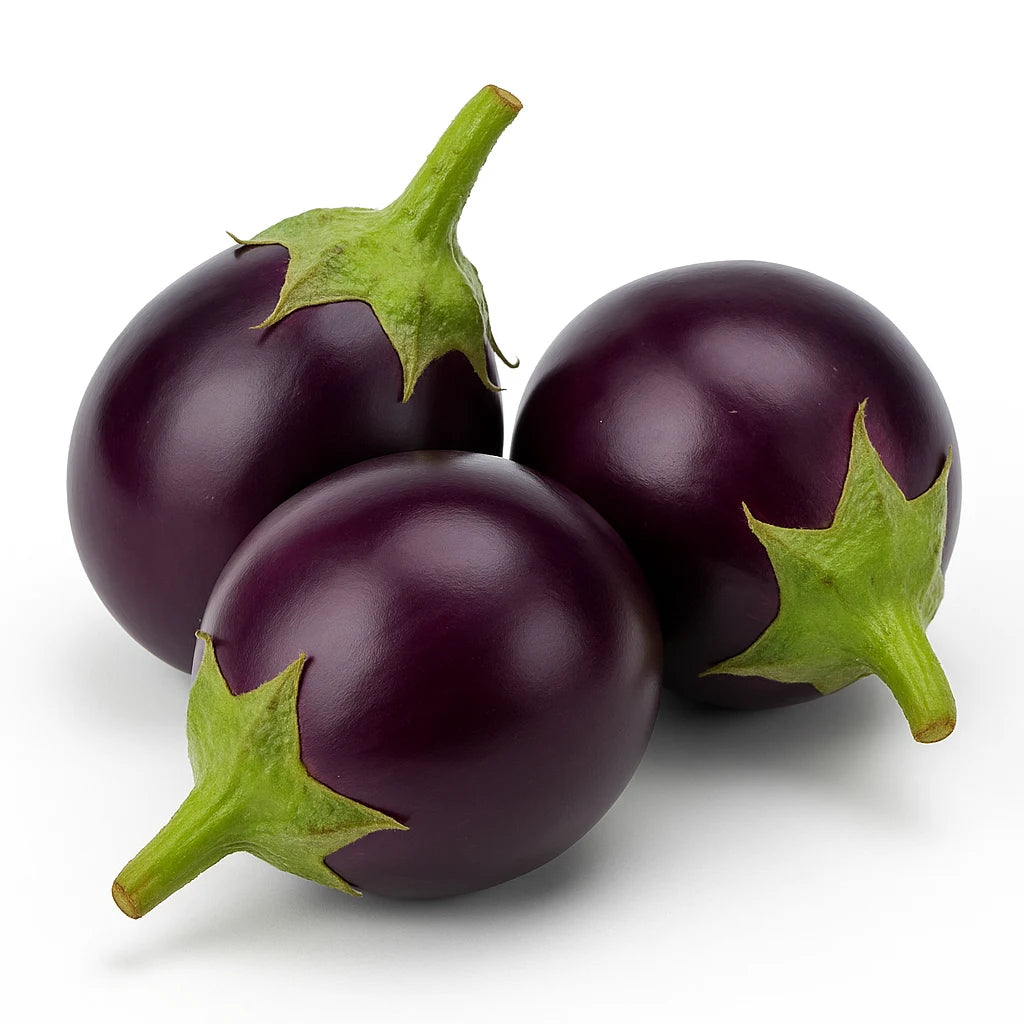 Kalo Gol Begun (Round Brinjals Black)