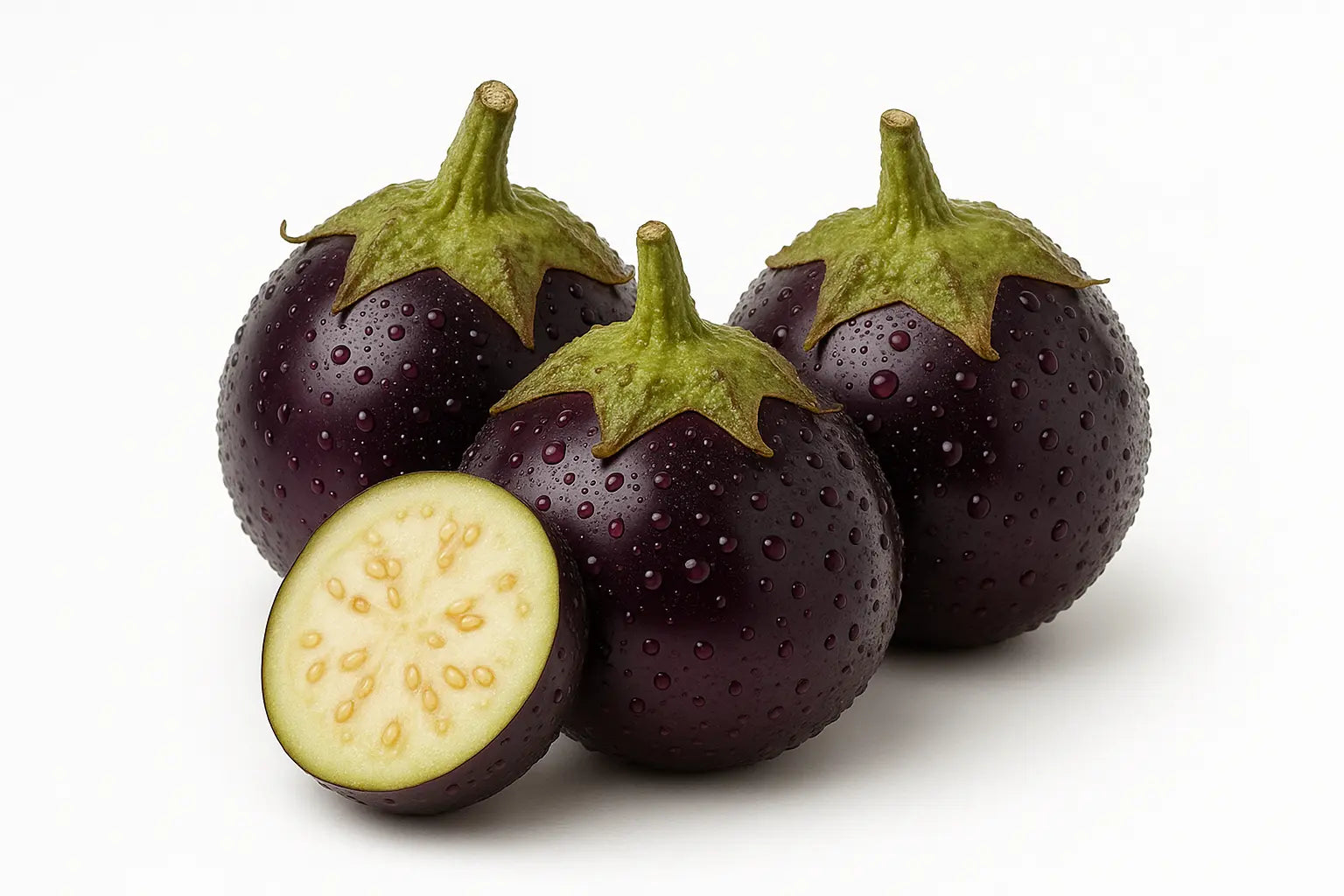 Kalo Gol Begun (Round Brinjals Black)